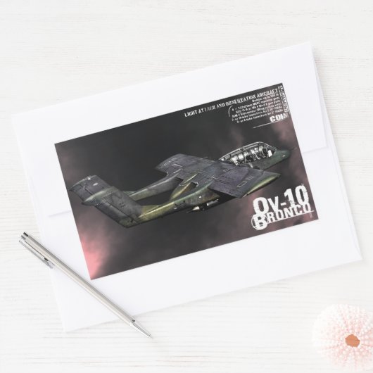 OV-10 Bronco Rechthoekige Sticker (Envelop)