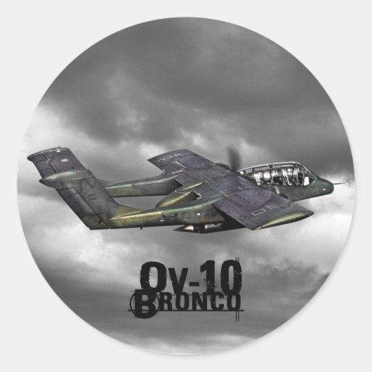 OV-10 Bronco Ronde Sticker (Voorkant)