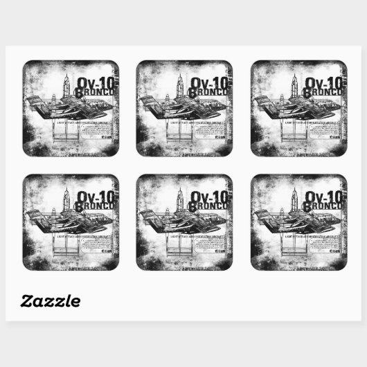 OV-10 Bronco Vierkante Sticker (Vel)