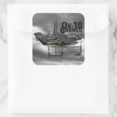 OV-10 Bronco Vierkante Sticker (Tas)