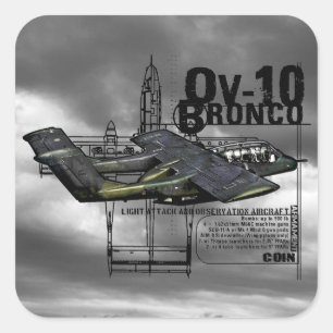 Ov-10 wild paard vierkante sticker