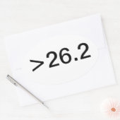 Ovaal >26.2 Mile ticker Ovale Sticker (Envelop)