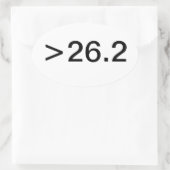 Ovaal >26.2 Mile ticker Ovale Sticker (Tas)