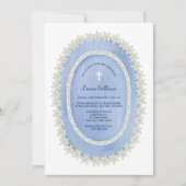 Ovaal blauw Lijst doop Kaart (Voorkant)