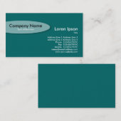 Ovaal - Blauwgroen groen Visitekaartje (Voorkant / Achterkant)