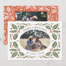 Ovaal Foto met Oude Afbeelding van Hulstbessen | R