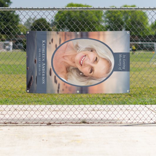 Ovaal foto Ocean Memorial Grave Hoesje Spandoek (Insitu)