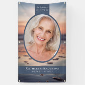 Ovaal foto Ocean Memorial Grave Hoesje Spandoek (Verticaal)