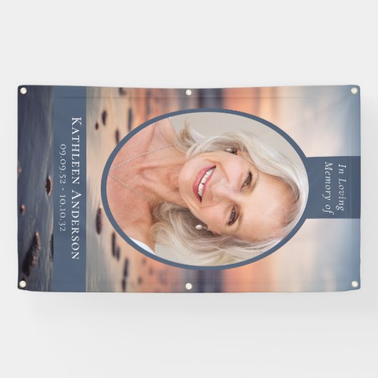 Ovaal foto Ocean Memorial Grave Hoesje Spandoek (Horizontaal)