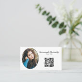 Ovaal foto QR Code Professional Caretaker Visitekaartje (Staand voorkant)