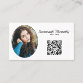 Ovaal foto QR Code Professional Caretaker Visitekaartje (Voorkant)