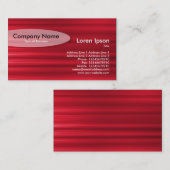 Ovaal - geborsteld rood visitekaartje (Voorkant / Achterkant)