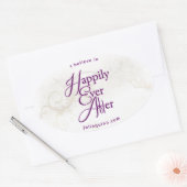 Ovaal gelukkig ooit na de Sticker (Envelop)