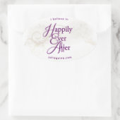 Ovaal gelukkig ooit na de Sticker (Tas)