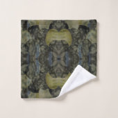 Ovaal gepantserd gemstone 4-deelpatroon bad handdoek (Wasdoekje)