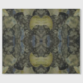 Ovaal gepantserd gemstone 4-deelpatroon cadeaupapier (Vlak)