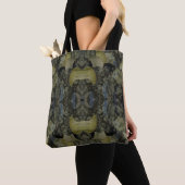 Ovaal gepantserd gemstone 4-deelpatroon tote bag (Dichtbij)