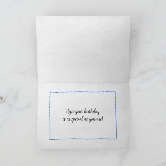 Ovaal gewatteerd tapijt voor verjaardag kaart (Binnen)