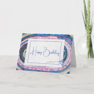 Ovaal gewatteerd tapijt voor verjaardag kaart