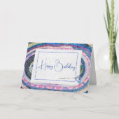 Ovaal gewatteerd tapijt voor verjaardag kaart (Voorkant)