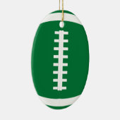 Ovaal Green Football Player of Coach Kerstmis Keramisch Ornament (Rechts)