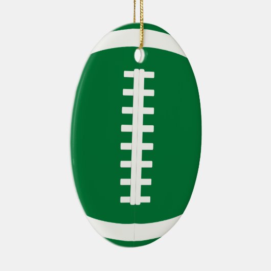Ovaal Green Football Player of Coach Kerstmis Keramisch Ornament (Rechts)