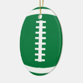 Ovaal Green Football Player of Coach Kerstmis Keramisch Ornament (Links)
