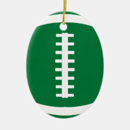 Ovaal Green Football Player of Coach Kerstmis Keramisch Ornament