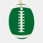 Ovaal Green Football Player of Coach Kerstmis Keramisch Ornament (Achterkant)