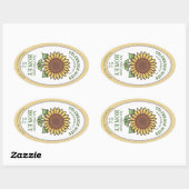 Ovaal Honey Label Zonnebloem Queenline Jar (Vel)