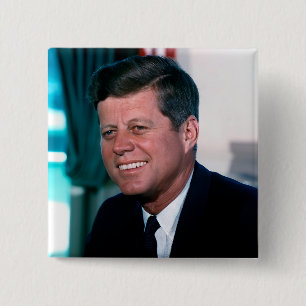 Ovaal Kantoor President John Jack F. Kennedy Vierkante Button 5,1 Cm