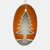 Ovaal kerstboomversiering - Omkeerbaar Keramisch Ornament (Rechts)