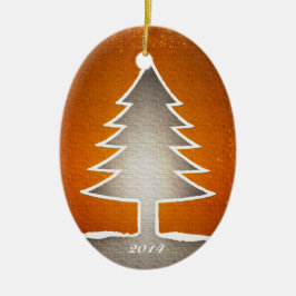 Ovaal kerstboomversiering - Omkeerbaar Keramisch Ornament