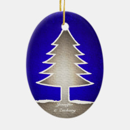Ovaal kerstboomversiering - Omkeerbaar Keramisch Ornament