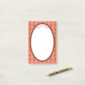 Ovaal koraal post-it® notes (Op bureau)