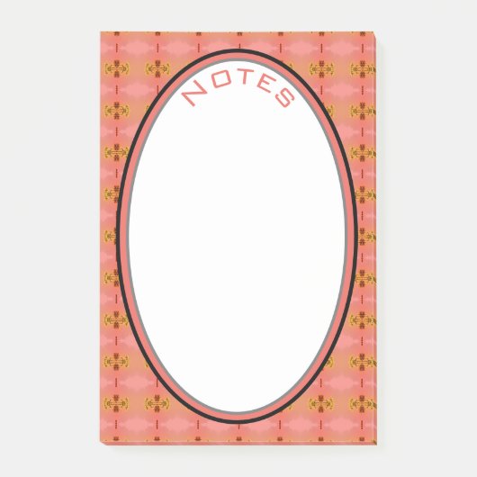 Ovaal koraal post-it® notes (Voorkant)