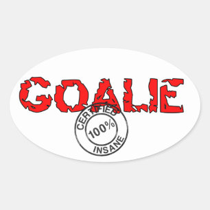 Ovaal krankzinnig Goalie Sticker