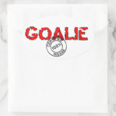 Ovaal krankzinnig Goalie Sticker (Tas)