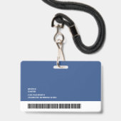 Ovaal Logo Verpleegster Foto Naam Barcode Horizont Badge (Achterkant met lanyard)