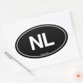 Ovaal Nederland Ovale Sticker (Envelop)