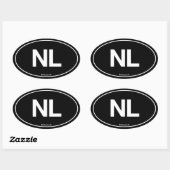 Ovaal Nederland Ovale Sticker (Vel)