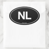 Ovaal Nederland Ovale Sticker (Tas)