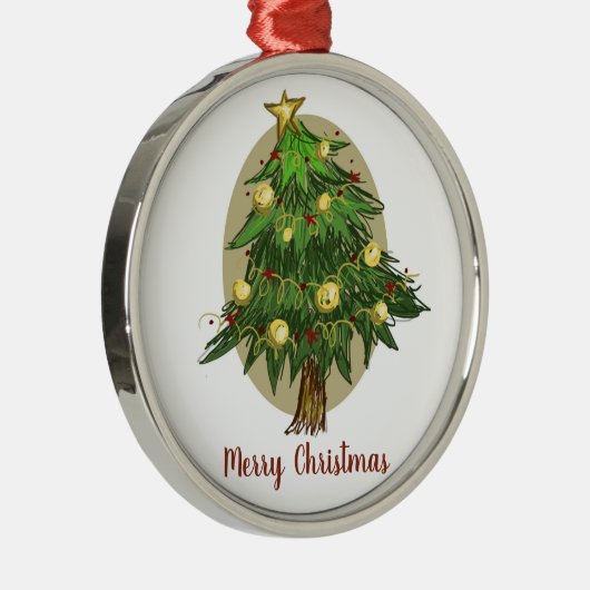 Ovaal ornament van de kerstboom (Rechts)