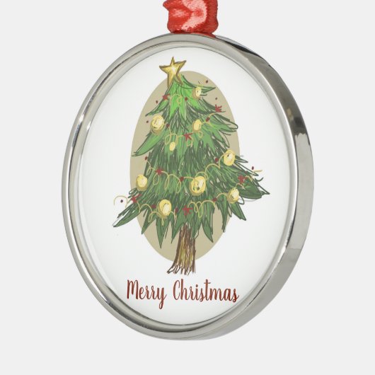 Ovaal ornament van de kerstboom (Links)