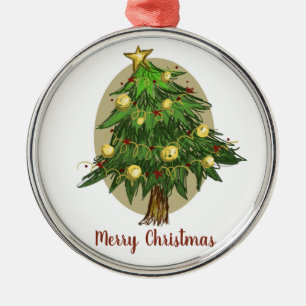 Ovaal ornament van de kerstboom