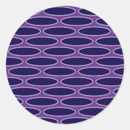 ovaal Paarse-kettingpatroon Ronde Sticker