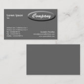 Ovaal paneel - Grijs Visitekaartje (Voorkant / Achterkant)