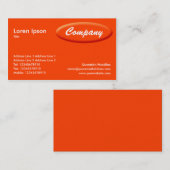 Ovaal paneel - Oranje Visitekaartje (Voorkant / Achterkant)