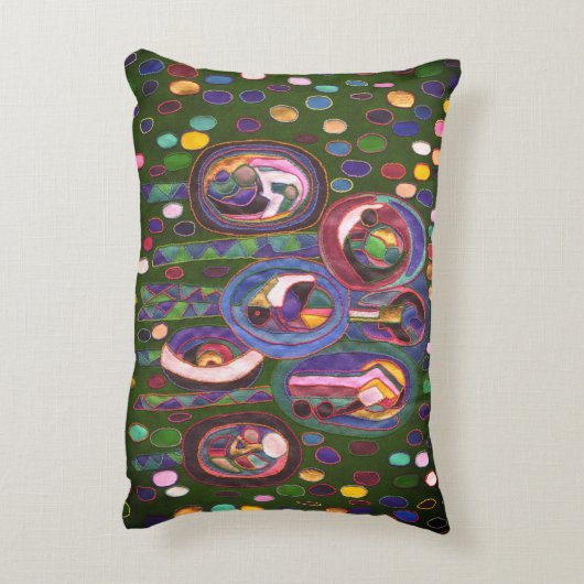 Ovaal patroon accent kussen (Achterkant (Verticaal))