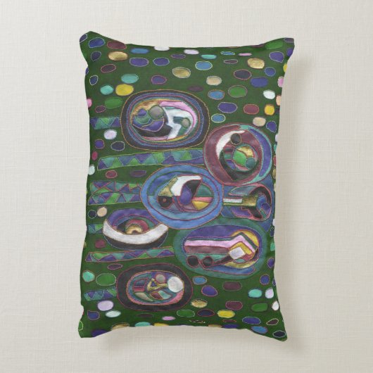 Ovaal patroon accent kussen (Achterkant (Verticaal))